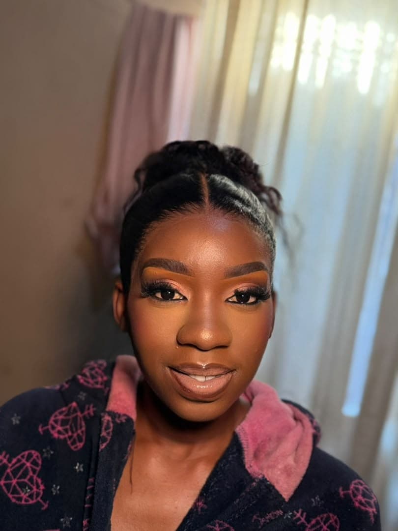 The same client after makeup by Vee