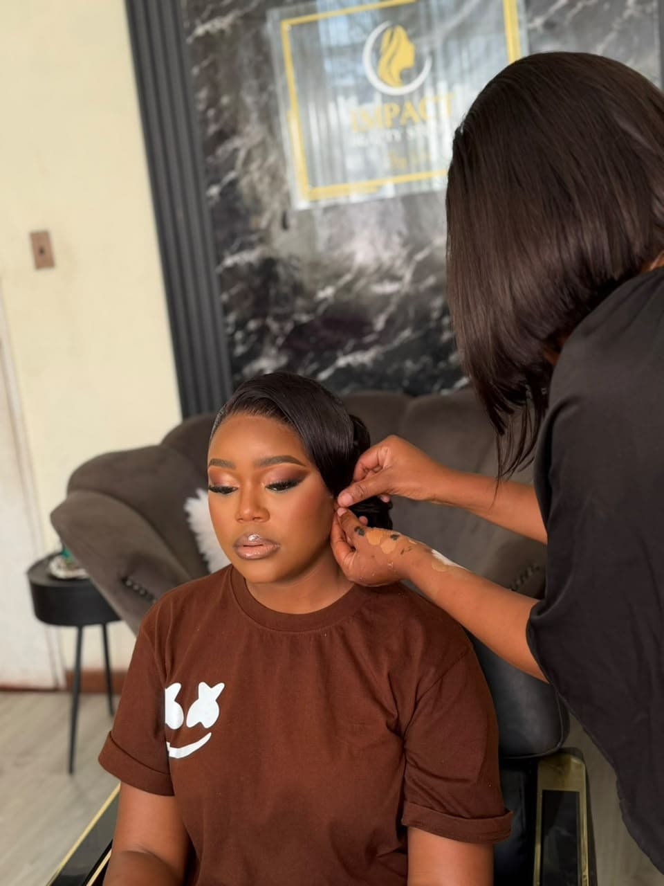 Wig installation at Impact Beauty Studio